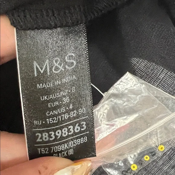 Elegant Black Blouse with Vibrant Pink Floral Design - Picture 5 of 8